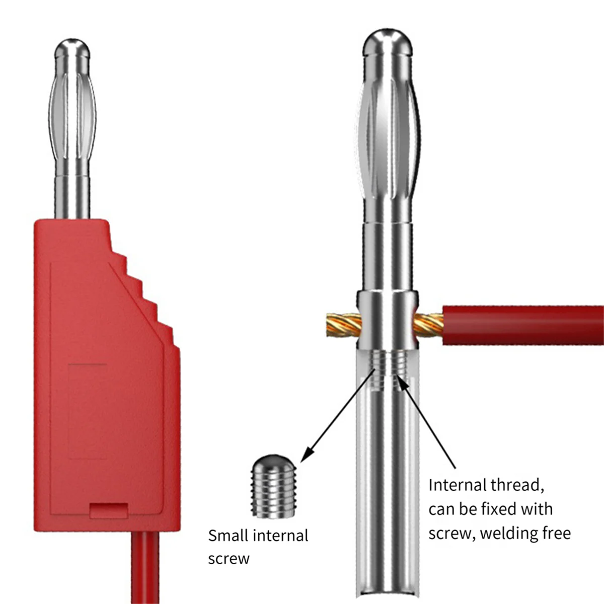 A10Z-10pcs/Set Konektor Steker J.10054 4Mm Stackable Plug Pisang Plug Wajah Konektor Kawat Multi-Fungsi