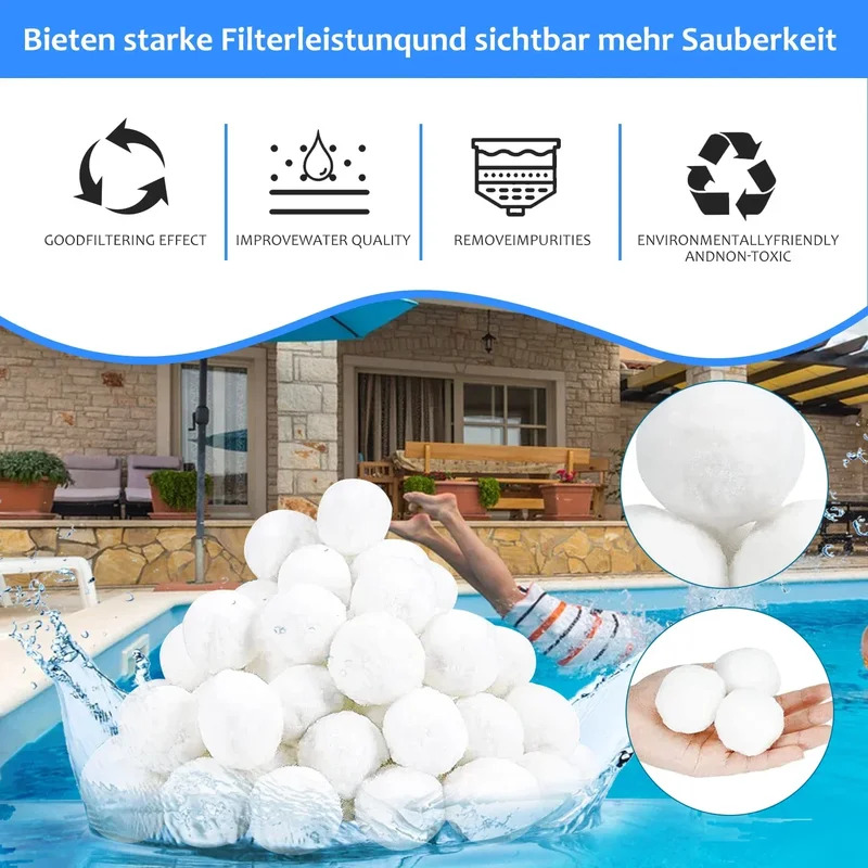 Schwimmbad Filter Reinigung Ball Wasser Reinigung Faser Abwasser Behandlung Aquarium Filter Baumwolle Ball