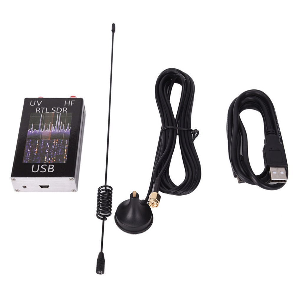 Amateurfunkempfänger 100 KHz-1,7 GHz Vollband UV HF RTL-SDR USB-Tuner-Empfänger USB-Dongle mit RTL2832u R820t2 Amateurfunk RTL SDR