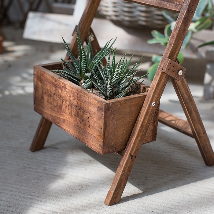 Supporto per piante in legno Espositore per fiori retrò con lavagna Creatività per interni ed esterni Estantes Para Plantas Decorazione per balcone