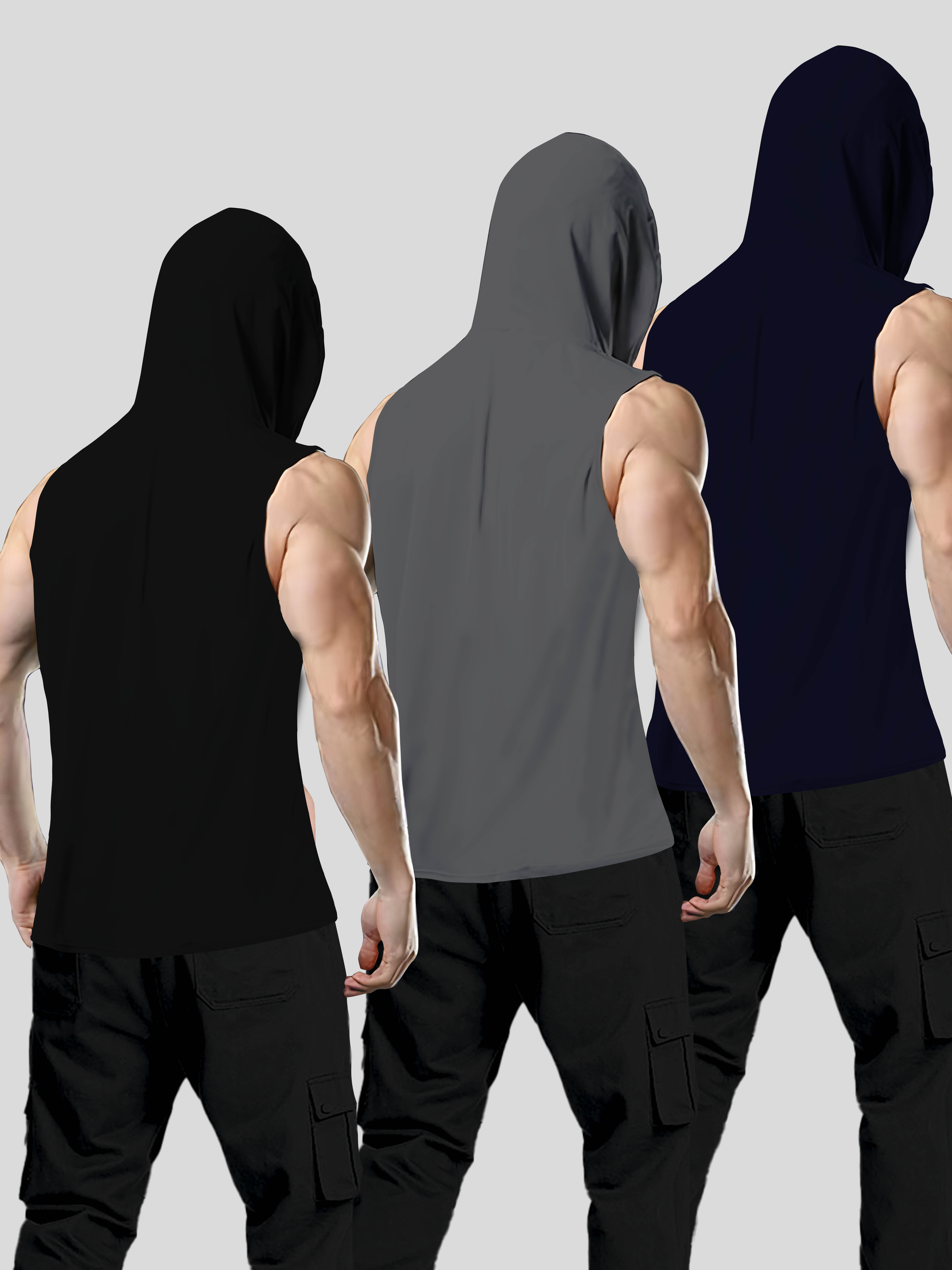 Conjunto de tanktop, camisas de colete confortáveis casuais masculinas sólidas para o verão, roupas masculinas colete de treino camiseta top