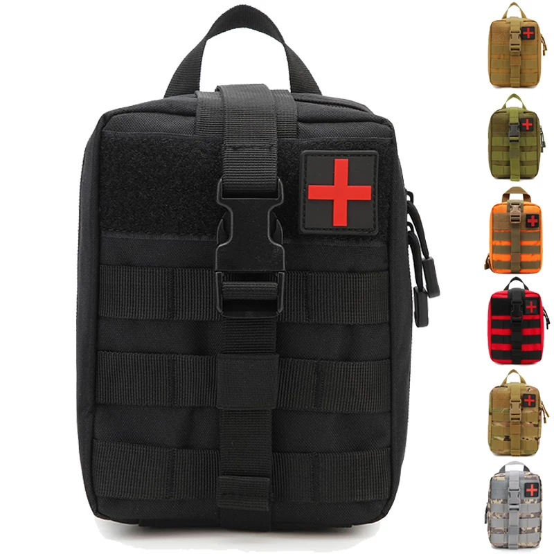 Custodia Molle da caccia Borsa per attrezzi EDC Marsupio IFAK Kit di pronto soccorso medico di emergenza per sopravvivenza Accessori per escursionismo da campeggio all'aperto