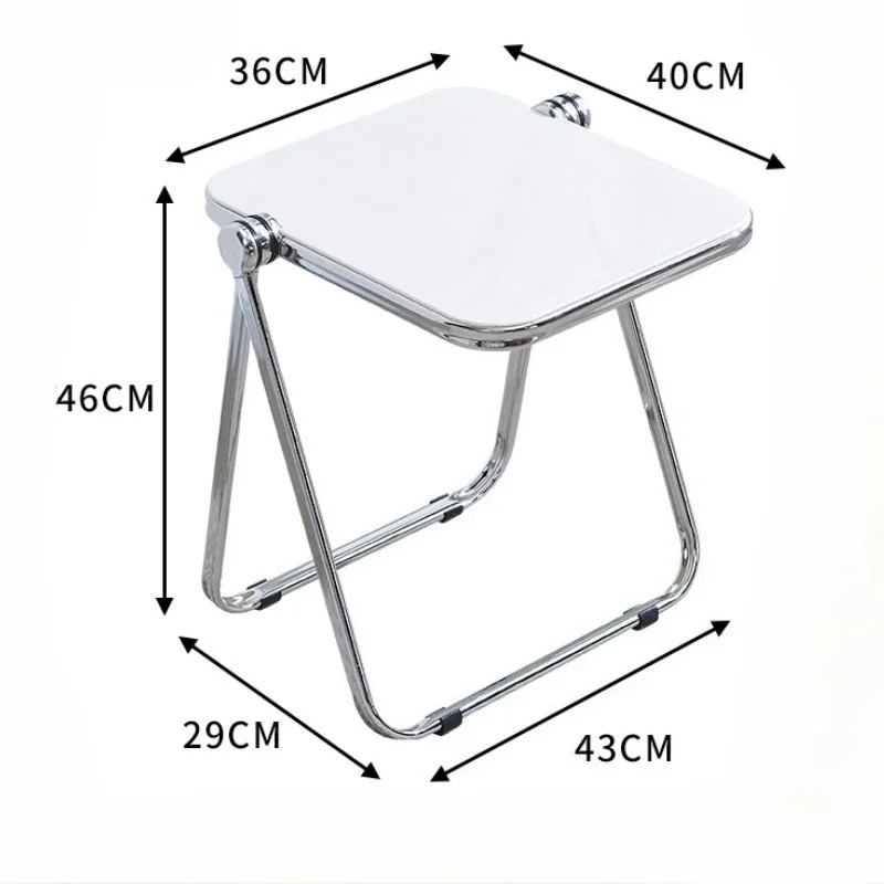 1pc acrílico engrossado transparente mesa dobrável ins simples casa quarto varanda mesa portátil pequena mesa de centro