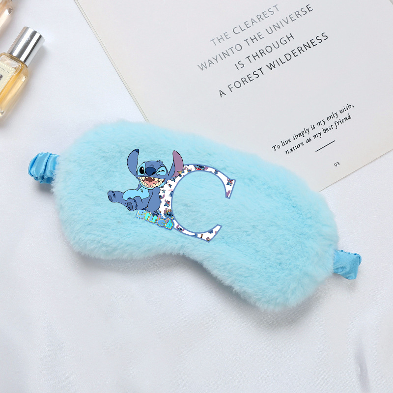 Lilo & Stitch-mascarilla para dormir de Disney, venda para los ojos, máscaras para los ojos de felpa suaves, cubierta para los ojos, parche para el ojo, cubierta para los ojos para la salud y la siesta