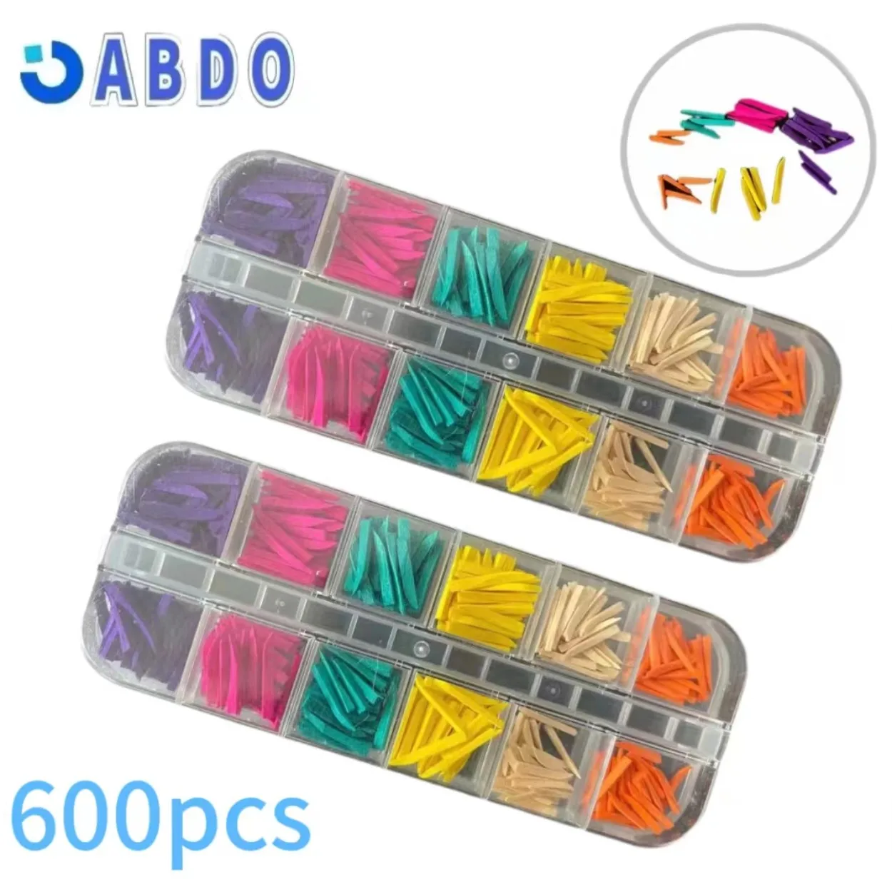 Dental 300 unids/set restauración desechable Interdental compuesto contorneado cuñas de madera Odontologia Materiales Dentistica