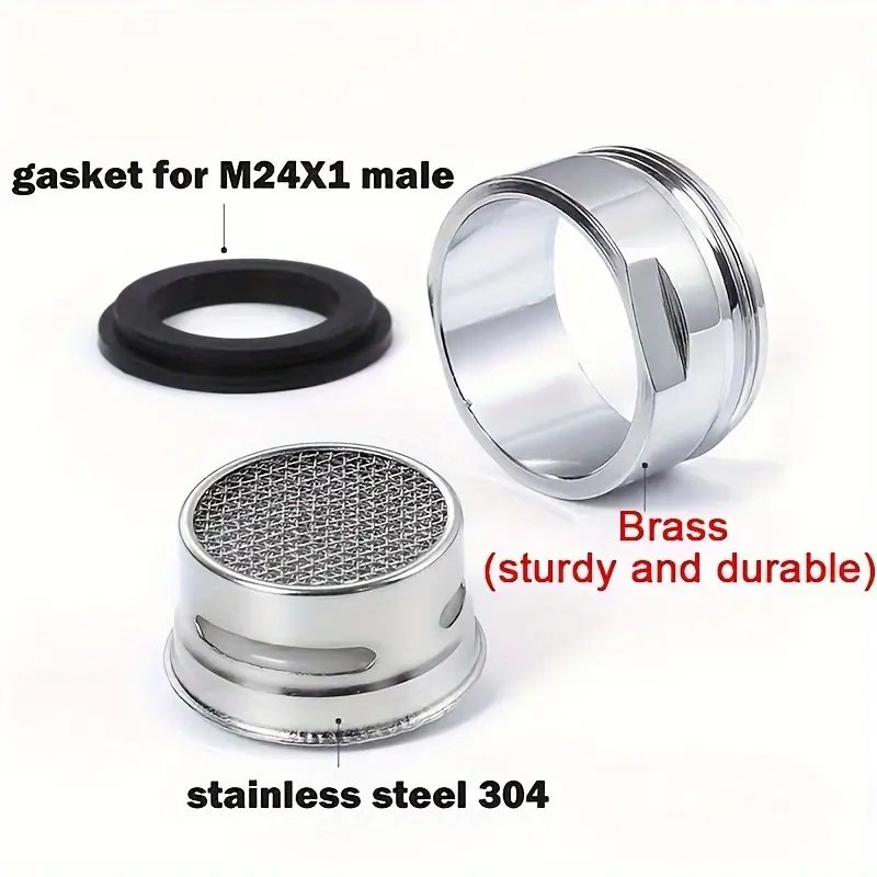 3 STKS Messing Waterbesparende Kraan Tap Beluchter M24 Draad Badkamer Kraan Waskolf Rvs Vervangbare Filter Gemengde Nozzle