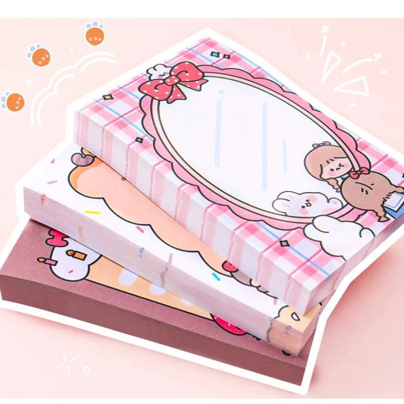 Mr.Paper 8style 80pcs/Book Cartoon Girl Sticky Notes Memo Pad For Students' Notes High Quality