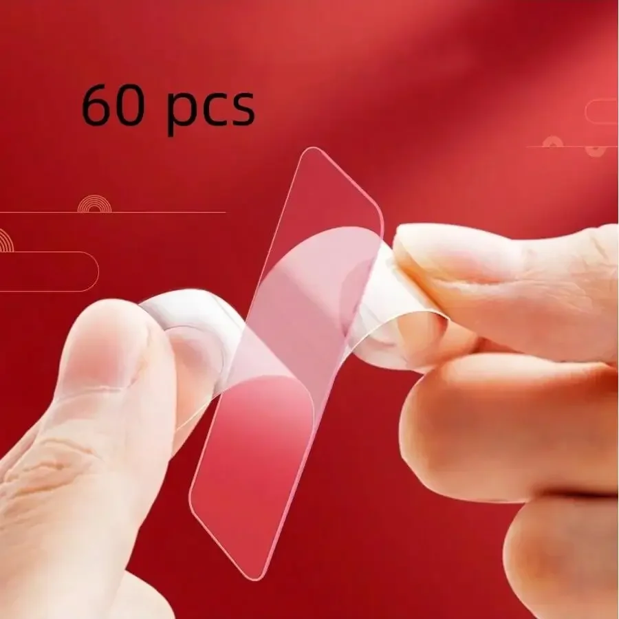 Cinta de doble cara reutilizable, Nano pegamento transparente, autoadhesivo sin costuras, pegatinas de pared impermeables sin costuras, cinta lavable