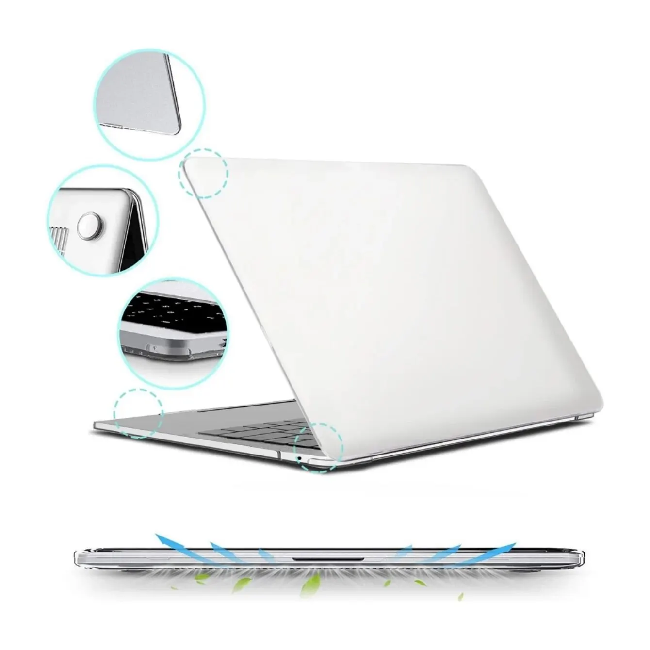 Caso Macbook transparente para computador, plástico rígido, tampa do laptop, compatível com Air Pro,13 ", 14", 15 ", 16"