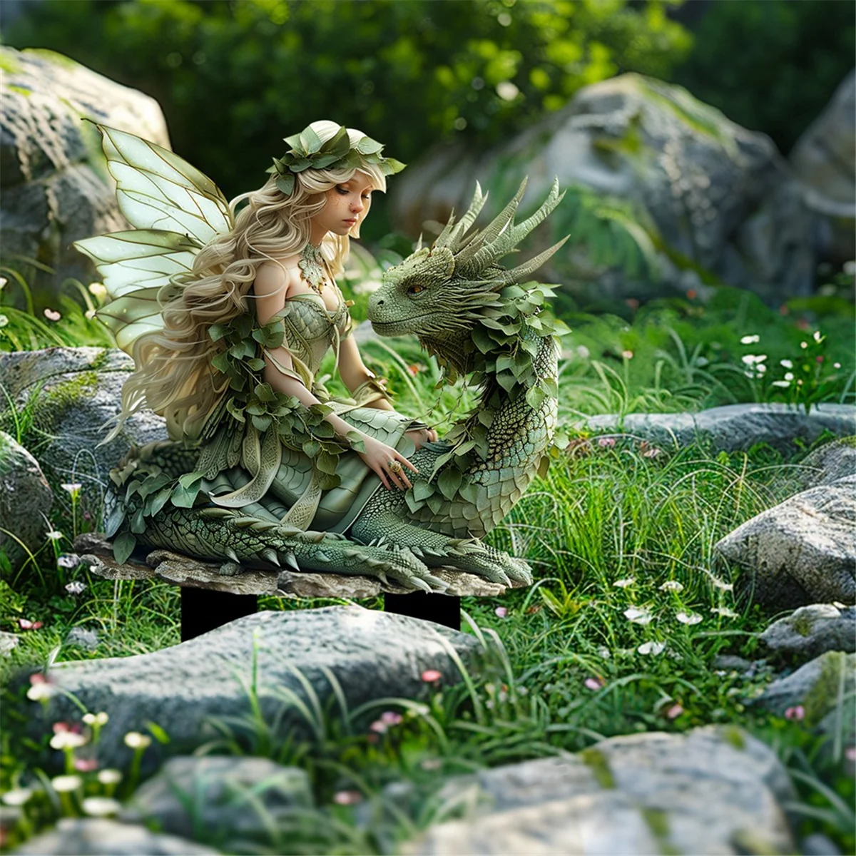 A72P Bohemian Fairy ดอกไม้หม้อตกแต่ง,2D อะคริลิคสวนใส่หม้ออุปกรณ์เสริม,พืชขนาดใหญ่ Figurine