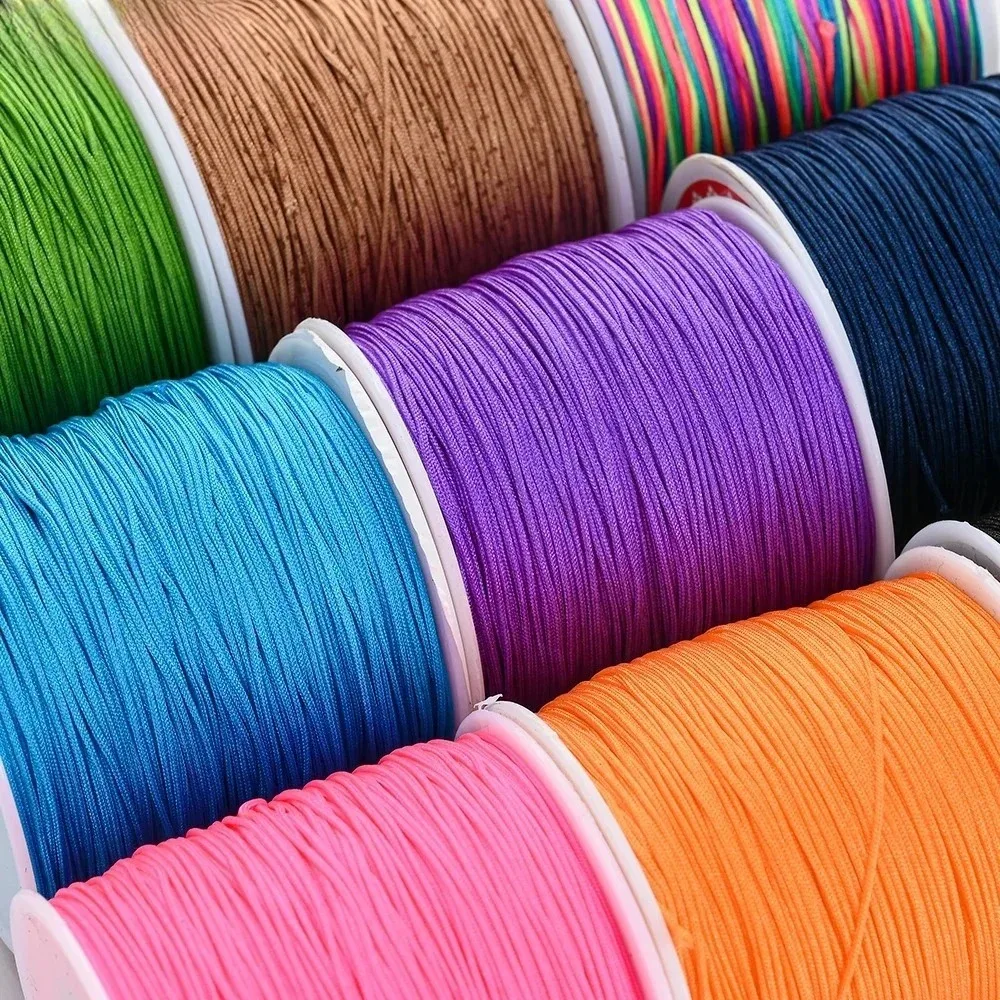 100 Meter pro Rolle, 0,8 mm Nylonschnur, zum Selbermachen von handgefertigten Artikeln wie Armbänder und Halsketten