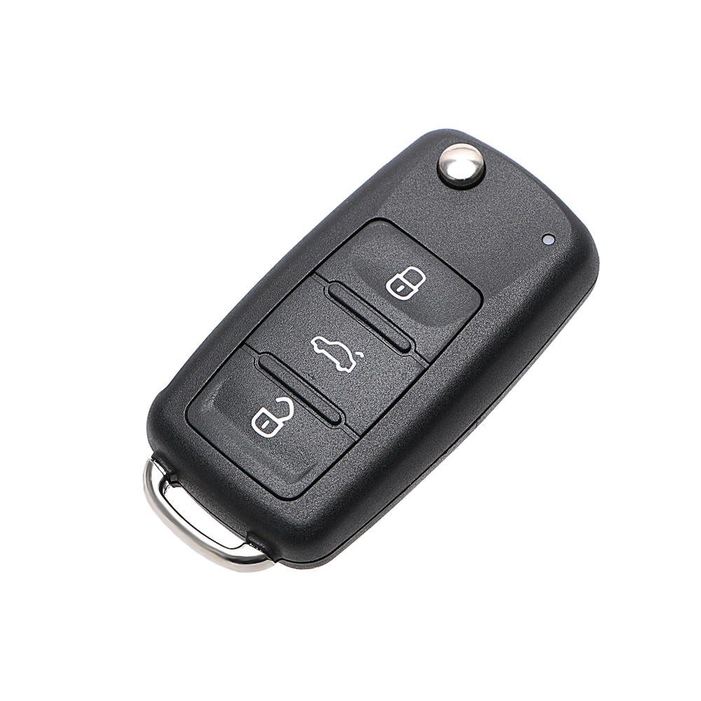 Llaves de coche en blanco para escarabajo/Caddy/Eos/Golf/Jetta/Polo/Scirocco/Tiguan/Touran/UP para VW carcasa de llave de coche con tapa remota de 3 botones
