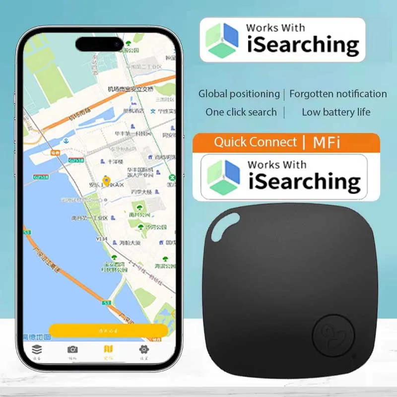 Rastreador de alarme Bluetooth inteligente funciona com encontrar meu aplicativo dispositivo anti-perda para localizador de substituição de etiqueta de iPhone com classificação MFI