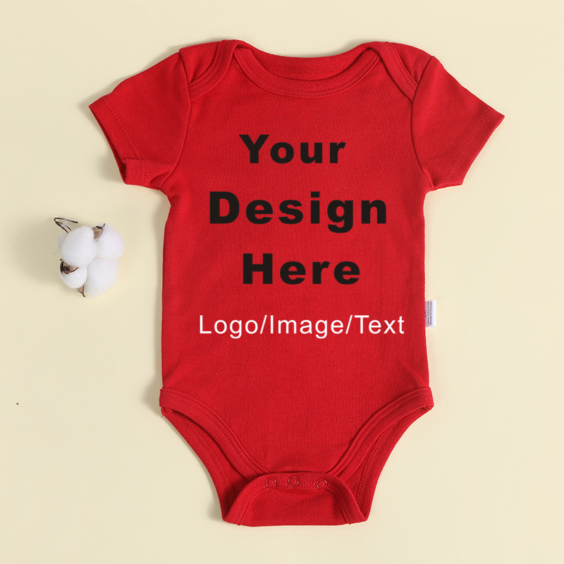 DIY YOUR Deisng Newborn Customization Bodysuit Long Sleeve & Short Sleeve Jumpsuit Simple CUSTOM TEXT Baby Romper