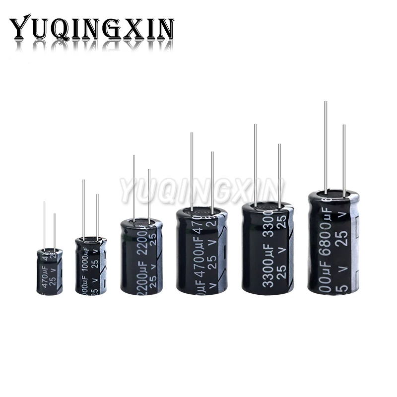 Condensador electrolítico de aluminio 10V 16V 25V 35V 50V 400V 450V 470UF 100UF 220UF 330UF 470UF 680UF 1000UF 47UF 10UF 22UF 0,47UF