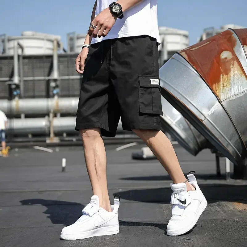Nam Quần Short Mùa Hè Quần Shorts Thời Trang Đầu Gối Chiều Dài Dây Rút Quần Short Nam Kaki Cotton Làm Việc Bermudas Masculina Plus Kích Thước 7XL
