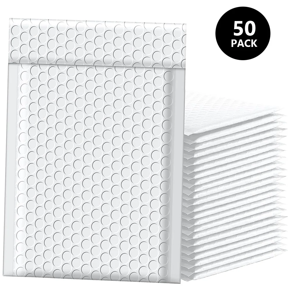 50PCS Kraft Papier Blase Umschläge Gepolstert Mailer Versand Umschlag selbst dichtung Verschiffen Verpackung Tasche Kurier Lagerung Taschen