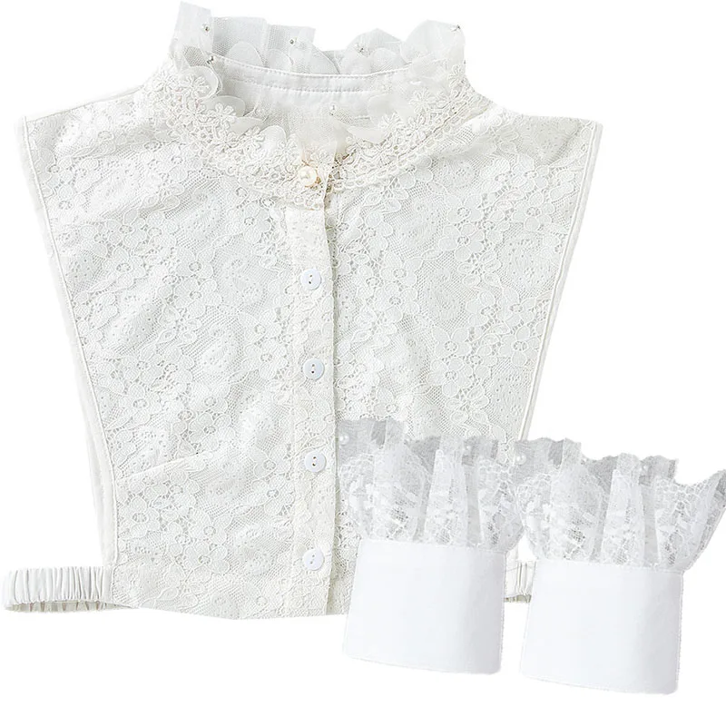 Herrenhemden, gefälschter Kragen, gefälschte Manschetten-Sets, abnehmbares halbes Hemd, gefälschter Kragen + Ärmel, formelles Hemd, abnehmbares Kragen-Set