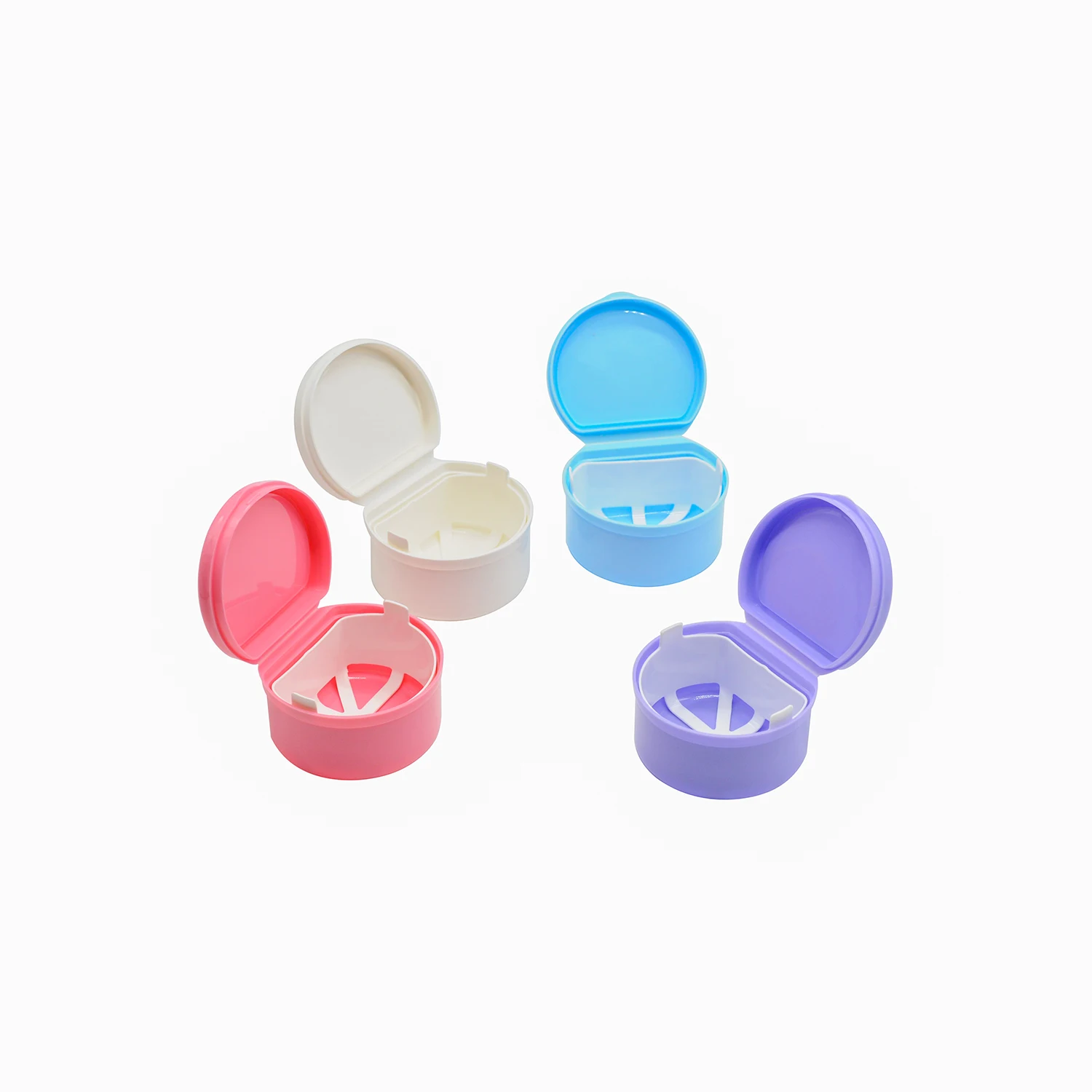 1PCS 치과 치아 보관 주최자 흡입 그물 위생 브러시 홀더 PP 소재 치과 용품이있는 틀니 청소 상자