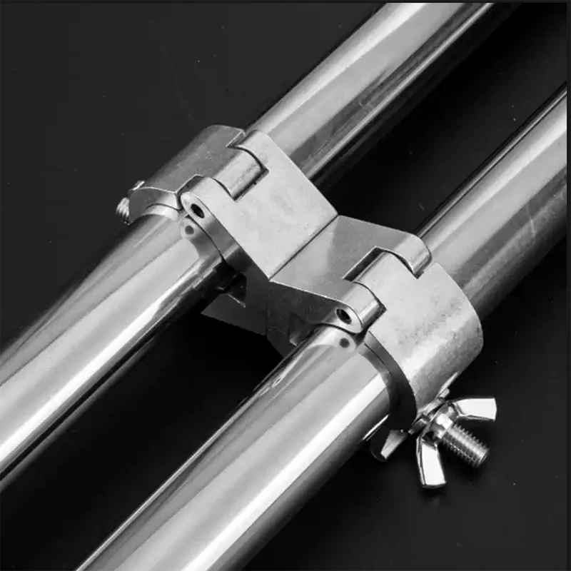 1 ชิ้น 6061 อลูมิเนียมอัลลอยด์คงที่เหล็กท่อนั่งร้าน Fastener โปรไฟล์อลูมิเนียมอุปกรณ์เสริมรอบหลอด Movable Connector