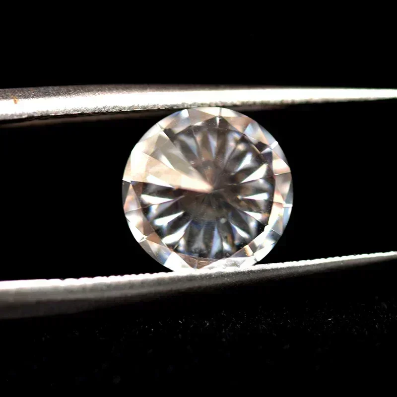 Pierre précieuse de moissanite ronde pour bijoux exécutifs, document D, vente en gros, Vvs1, 0,1 ct-12ct, GRA, ignorer