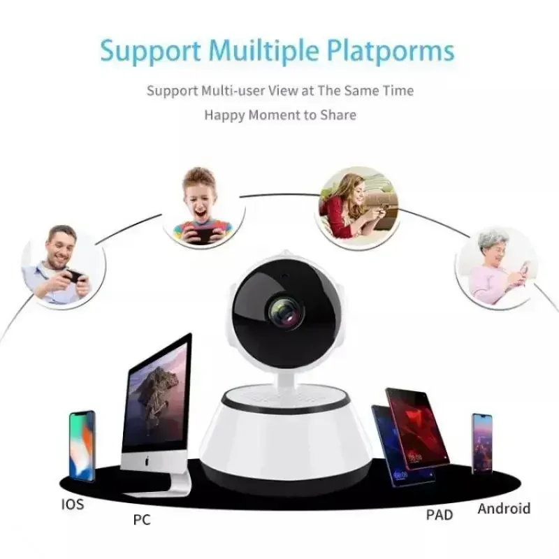 Cámara IP WiFi de 8MP, vigilancia de seguridad, Monitor de bebé, cámara de seguimiento humano AI, visión nocturna a todo Color, cámara de vídeo CCTV para interiores