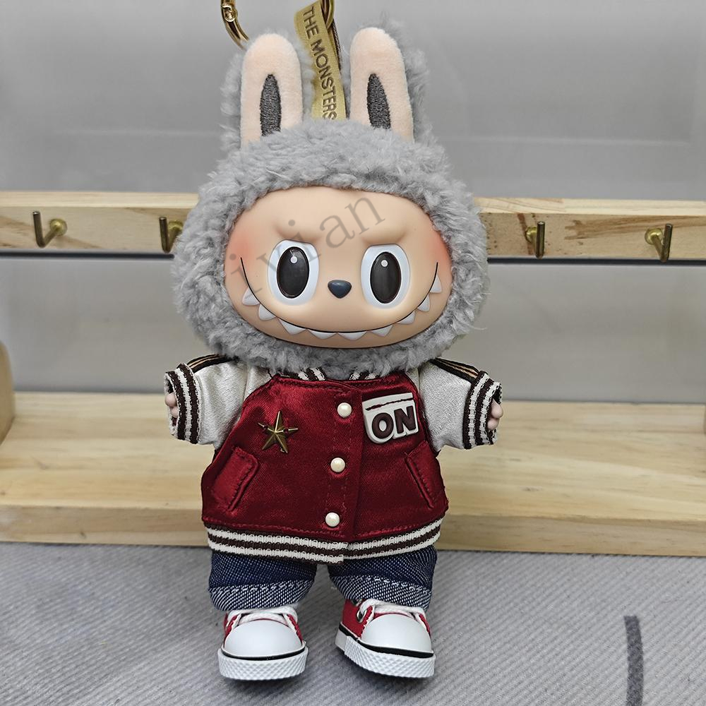 Мини-кукольная одежда, аксессуары для корейки Kpop Exo 15-17 см Labubu V1 V2, бейсбольный трикотаж, брюки, обувь, одежда для фотоаппарата, подарок