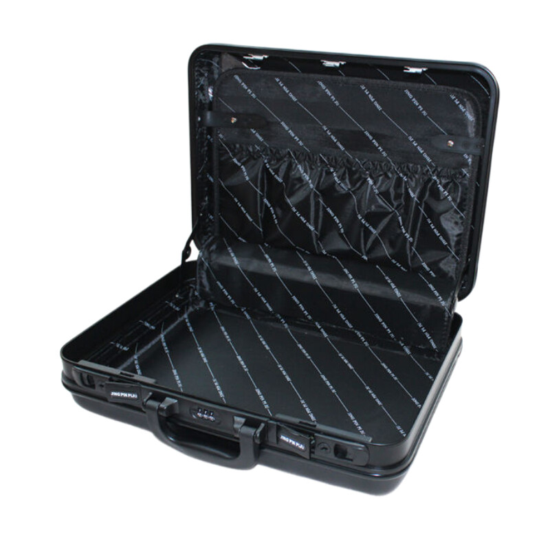 17/19 Inch ABS Security Lock Briefcase - Password Protected Aluminum Frame Laptop Case for Business Travel, Office Organizer