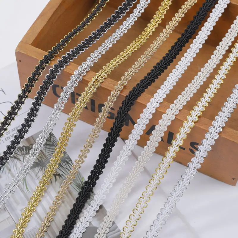 5 metros/16.4 pés novo cinto de renda acessórios de roupas diy costura artesanato vestido de noite dupla face flor fita renda de náilon