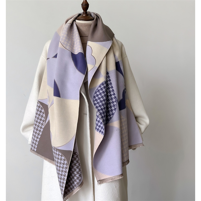 高級冬のスカーフの女性カシミヤ暖かいパシュミナブランドスカーフ女性ショールラップ厚いソフト Bufanda ポンチョスカーフストール 2024