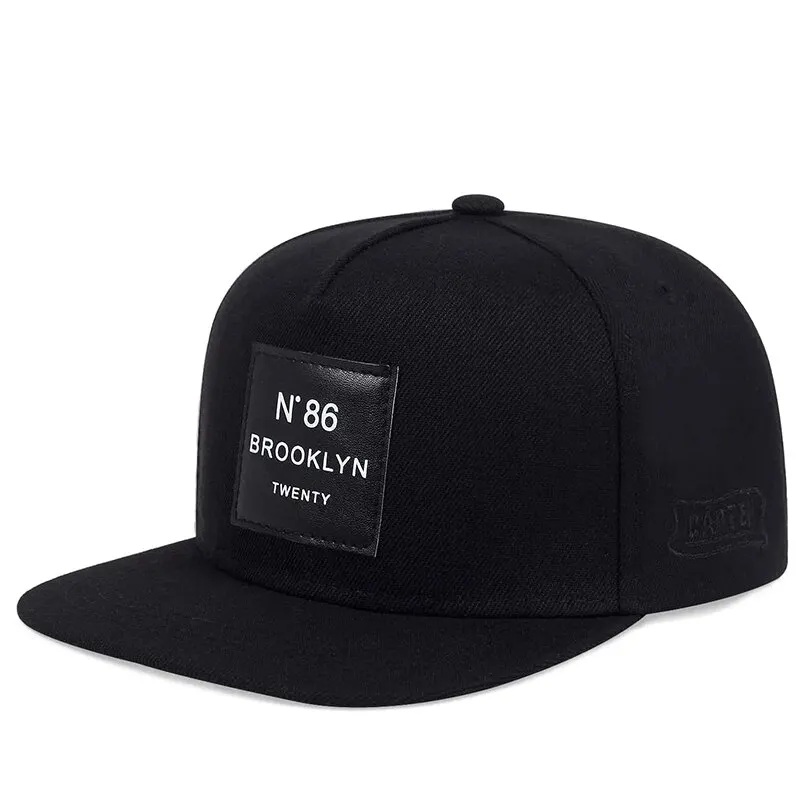 새로운 패션 N86 브루클린 패치 Snapback 모자 남성 여성 조정 가능한 코튼 조수 힙합 야외 스포츠 야구 모자