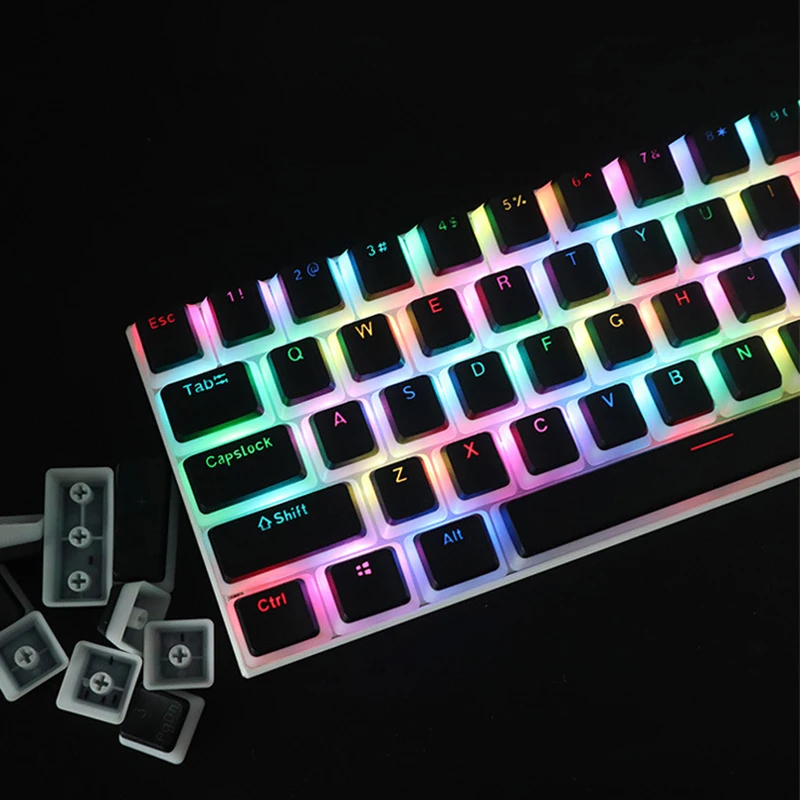 104 Phím PBT Pudding Keycap 2 Màu Phun OEM Profile DIY Keycaps Cho Gateron Switch Cherry MX Chơi Game Cơ Khí bàn Phím