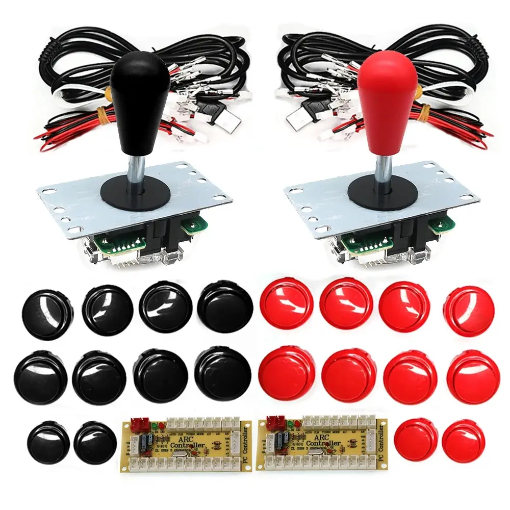 Kopie SANWA Spiel Maschine Arcade Konsole DIY Kit 8-wege Joystick Push Tasten Für PC Raspberry Pi Null Verzögerung USB Board Controller