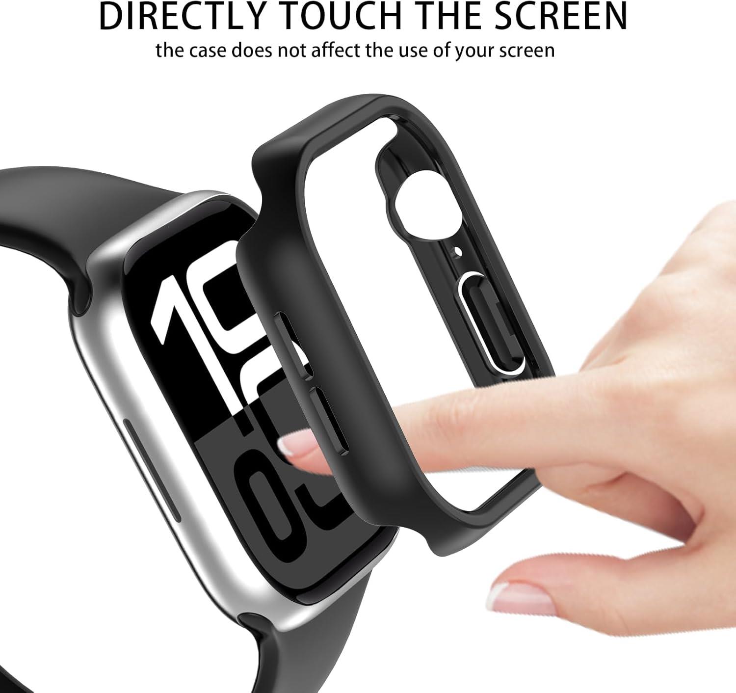 Cover for Apple Watch Case 10 11 46mm 44mm 40mm 42mm 38mm Accessories PC Protector bumper iWatch Series 8 7 SE 6 5 3 9 45mm 41mm