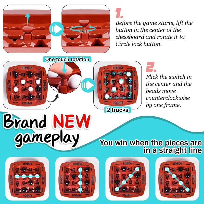 Logik-Schach-Track-Spiel, Lernspielzeug, Track-Schachspiel, vier in einer Reihe, lustiges Tisch-Puzzle-Brettspielset für 2 Spieler