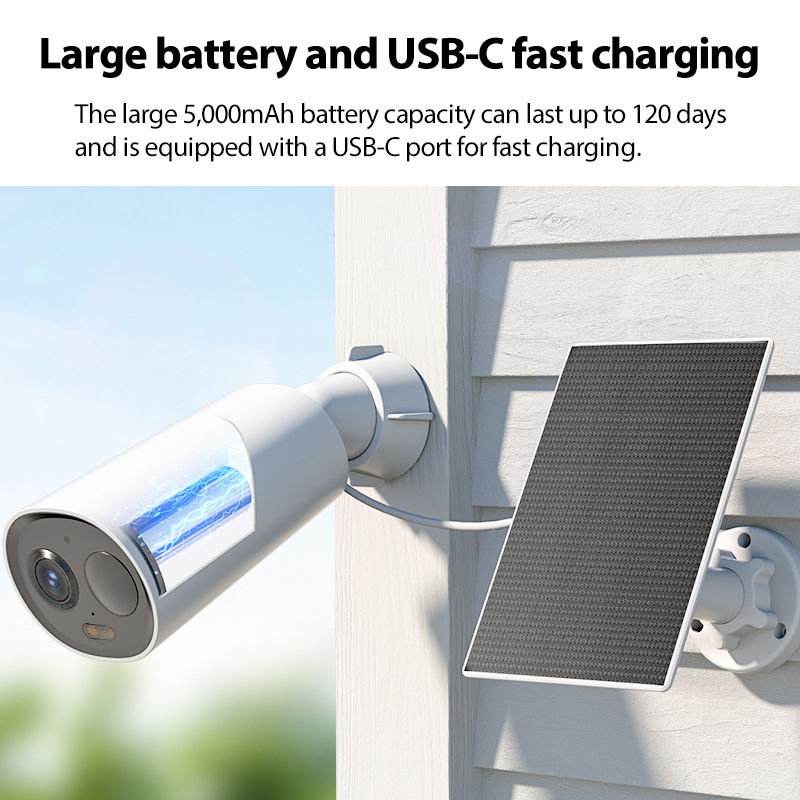 IMOU Cell 3C con Panel Solar, cámara WiFi 2K, batería de 5000mAh, inalámbrica IP66, visión nocturna inteligente en Color, cámara de seguridad para el hogar