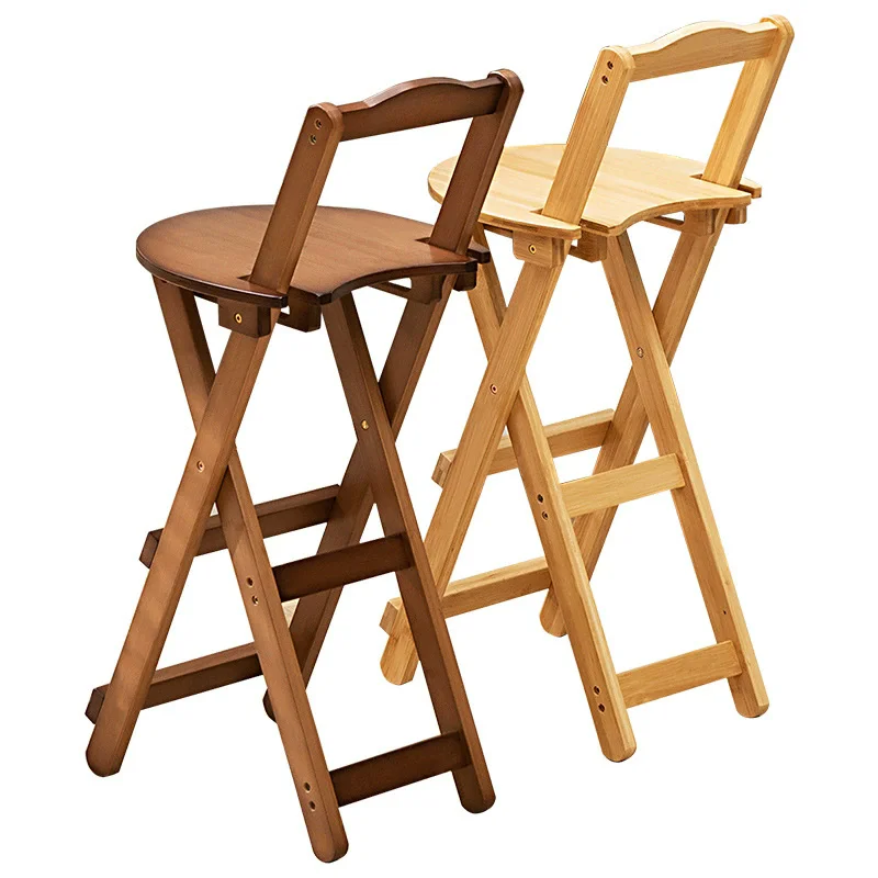 Modischer, einfacher, klappbarer Barstuhl, Hochschrankhocker mit Rückenlehne, hochwertiger Wohnzimmerstuhl für zu Hause, Büro, Café-Stuhl