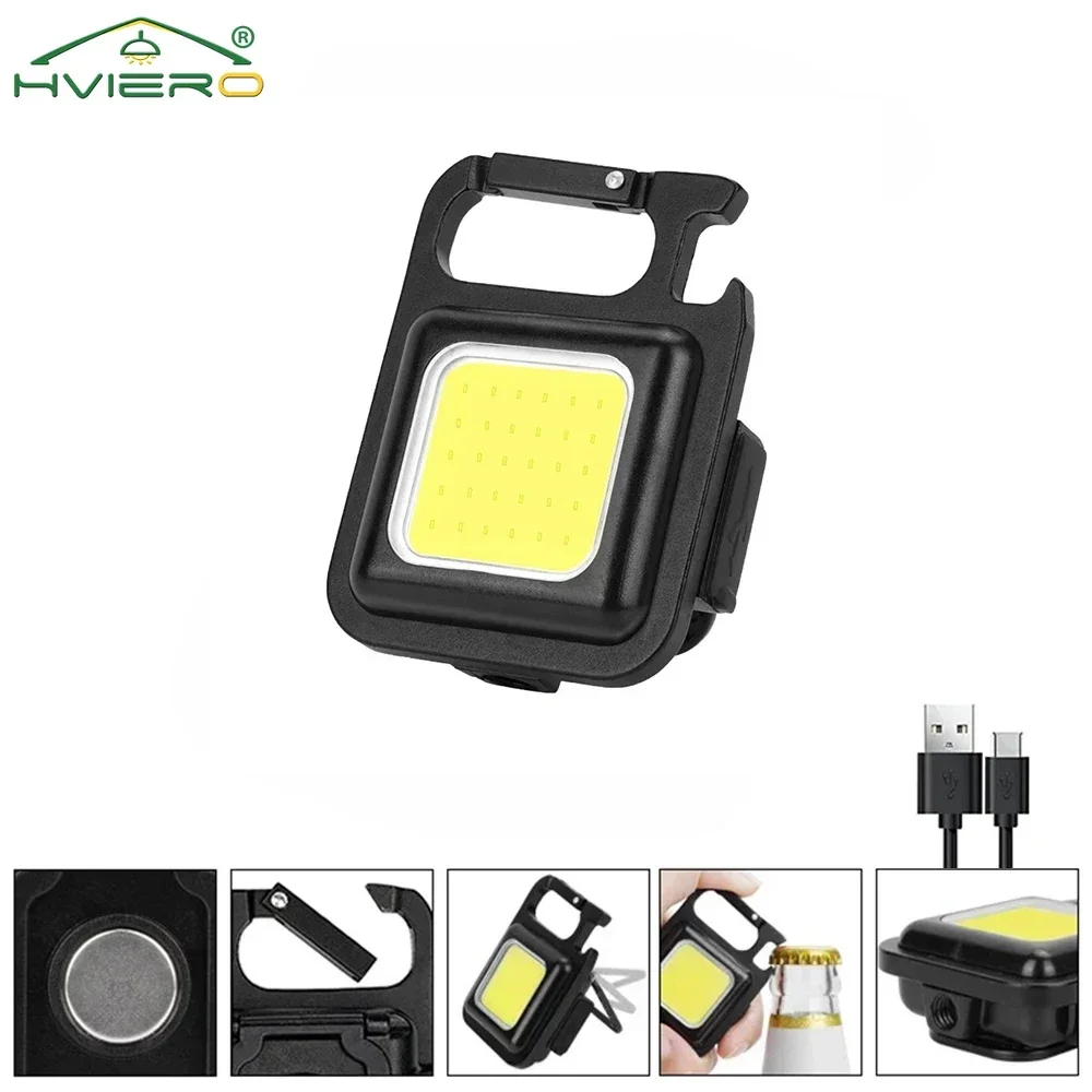 Minilinterna LED resistente al agua con carga USB, linterna de alta potencia para trabajo, lámpara dura, iluminación para exteriores