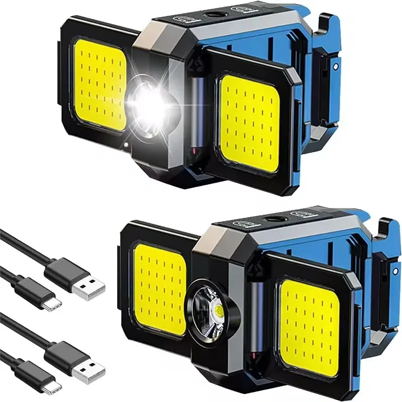 Mini-sleutelhangerlicht 1000LM COB LED XPE zakwerklamp USB oplaadbare zaklamp IPX4 waterdicht voor buiten kamperen wandelen