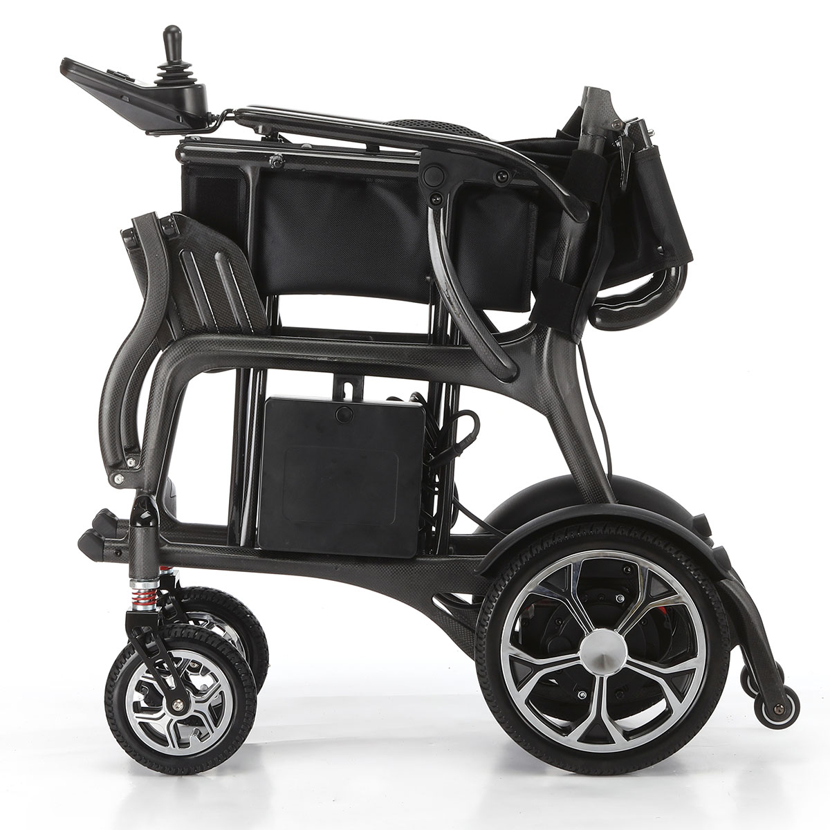 Ultra-Light คาร์บอนไฟเบอร์รถเข็นท่องเที่ยวกลางแจ้งพับแบบพกพาไฟฟ้ารถเข็นสําหรับคนพิการและผู้ใหญ่
