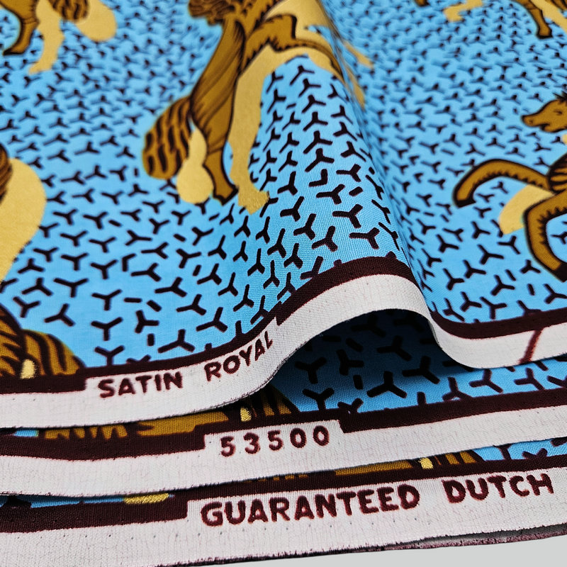 Tecido estampado de cera de algodão africano, tecido batik, impressão com pó de pérola, design popular clássico, 6 jardas por peça