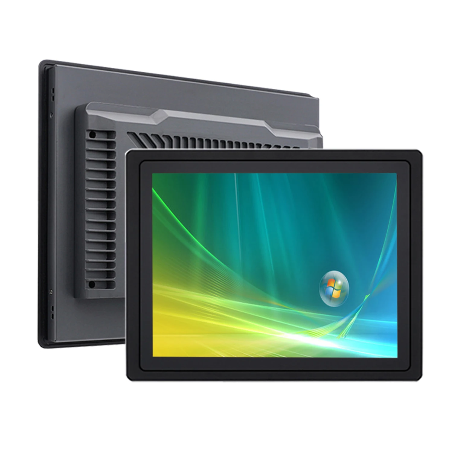 Mini ordenador industrial todo en uno de 10, 12 y 15 pulgadas con panel de pantalla táctil capacitiva, WiFi incorporado para win10 pro 1024x768