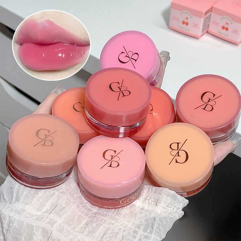 Gege Bear Jarred Jam Lip Gloss – Acabamento hidratante de brilho de água, efeito rechonchador, fórmula de longa duração e sem transferência para um vidro