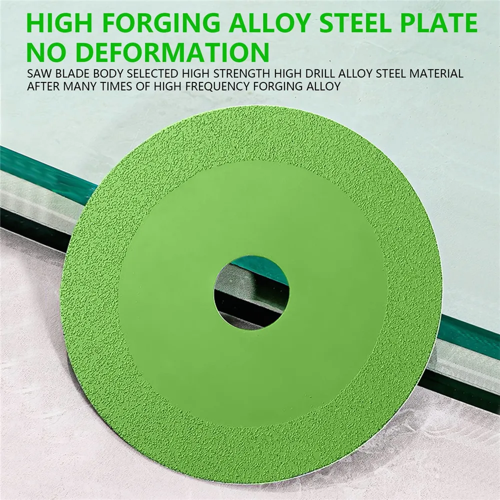 125mm diamante verde lâmina de brasagem ultra fina lâmina de corte cerâmica telha cerâmica jade vidro moagem ferramenta lâmina serra