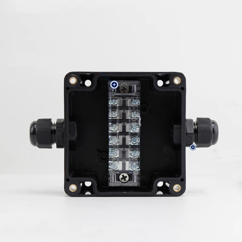 IP67 Schwarzes wasserdichtes Anschlusskasten-ABS-Kunststoffgehäuse für Außen-/Innenelektronik- und Elektroprojekte