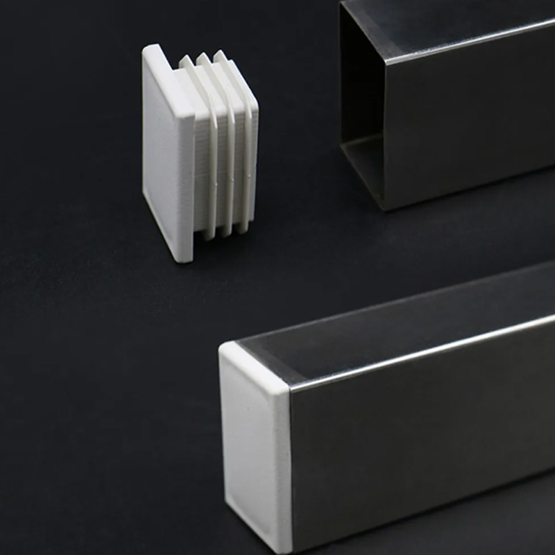 1/2/5/10 pezzi rettangolo bianco/quadrato tappo terminale gamba del tavolo piedino tappo inserto tubo d'acciaio 15x15mm -50x100mm