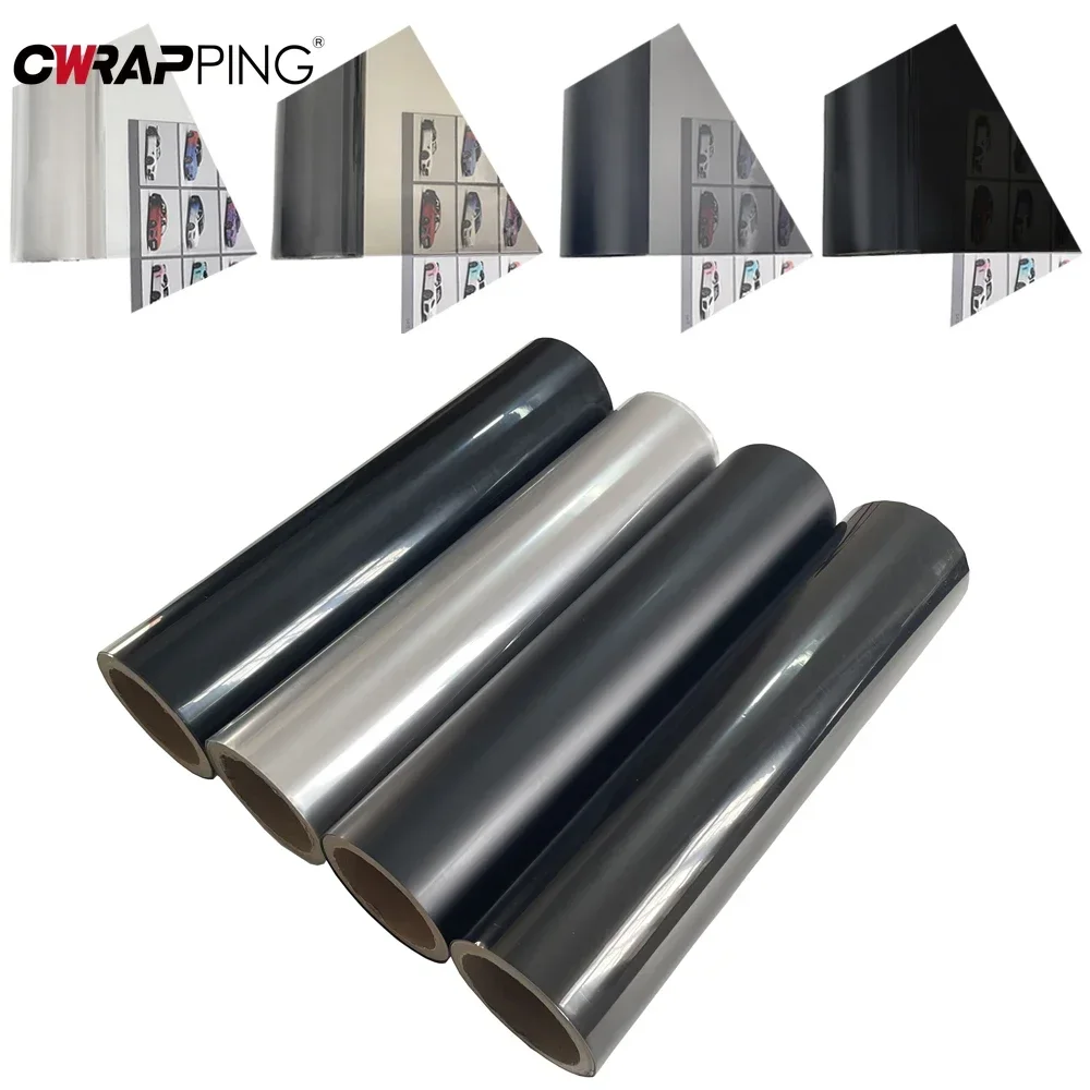 Películas de tinte para faros de coche, faros impermeables, película blindada, luz antiniebla, luz trasera, tinte negro ahumado, película de vinilo para accesorios de coche