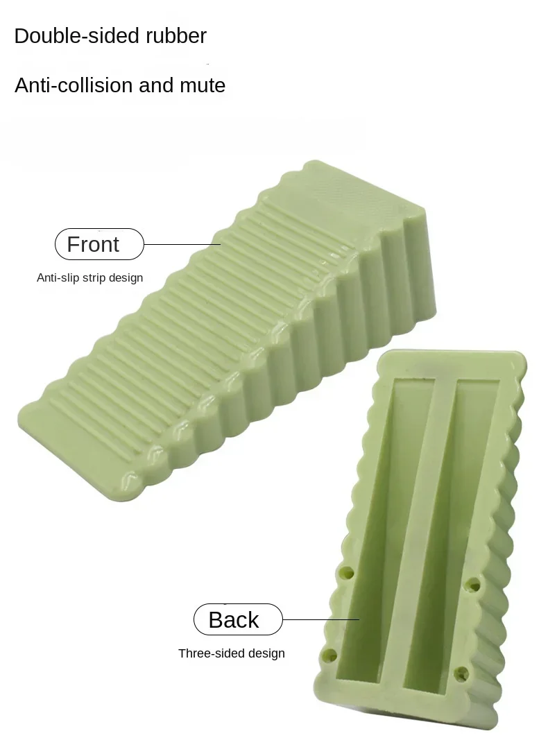 Front Door Stopper Anti-collision Can Move Rubber Doorstop Household Use No Need to Punch Holes Wedge Hardware Home