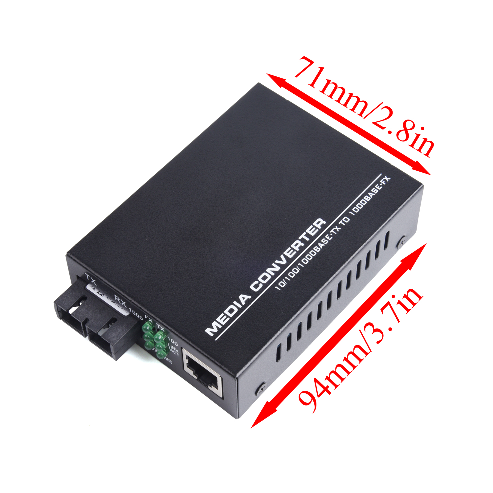 1 Paar Gigabit Fiber Optical Media Converter Switch 1000M Single Mode Multimode UPC/APC 2 SC-Port auf 1 RJ45 Fiber Transceiver Kit