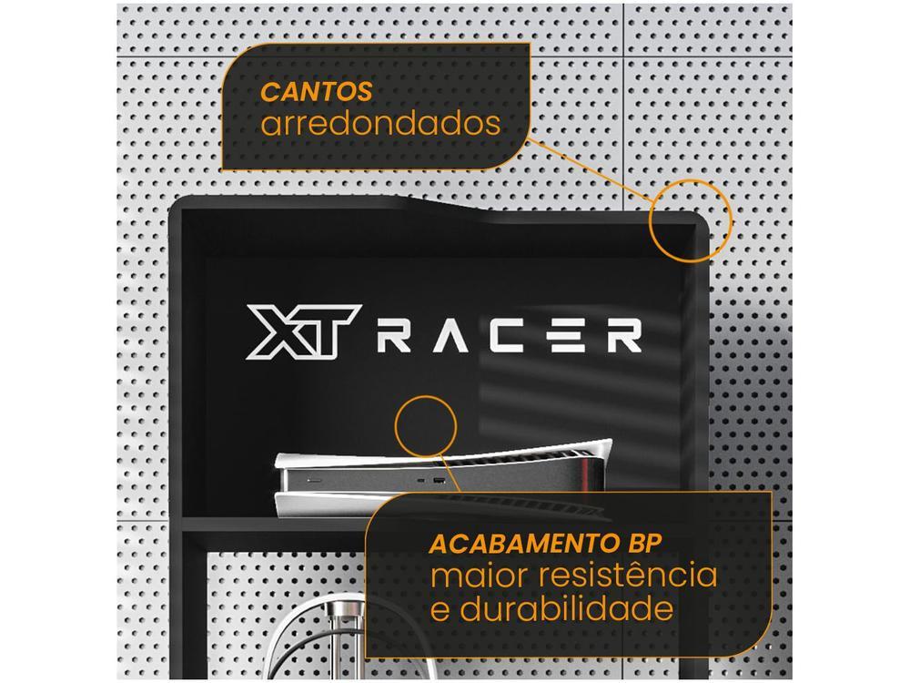 Estante Gamer 3 Prateleiras XT Racer Force Two Preto e Branco